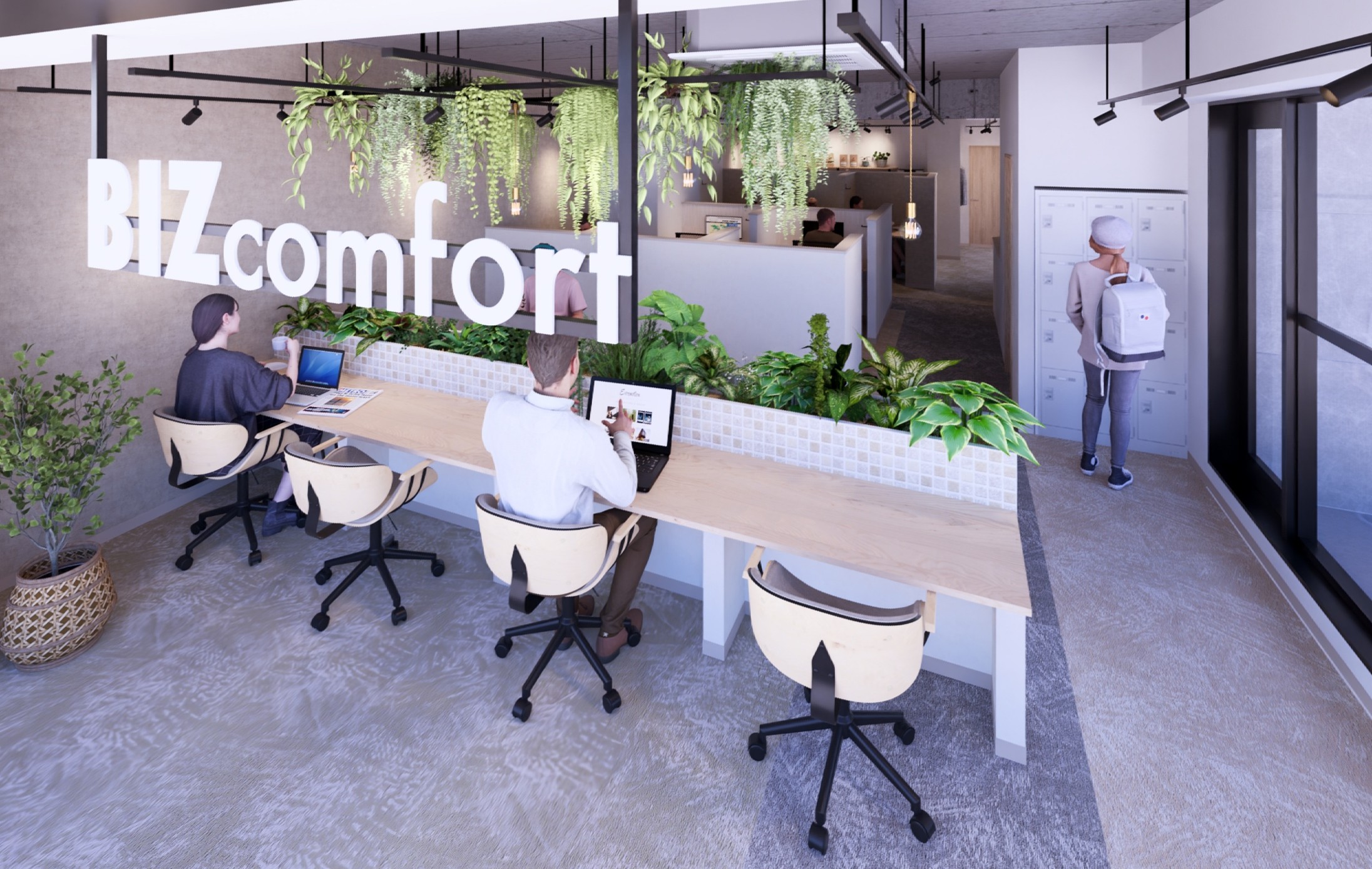 シェアオフィス併設賃貸マンションで“住む＋働く” 『BIZcomfort旗の台東口』が4月1日オープン 旗の台駅徒歩2分、商店街に24時間利用可能なシェアオフィス